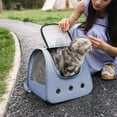 thumbnail image 1 of Yyuenw Cat Backpack Carrier, Airline Approved, Ventilated Design, Breathable Mesh for Small Cats and Dogs for Hiking and Camping, Carry Up to 15 Pounds, 1 of 5