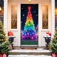 thumbnail image 1 of Yyuenw Christmas Door Cover 35x71 Inch Red and Gold Bell Door Banner with Bow and Ornaments Holiday Front Door Decoration Outdoor Christmas Decorations for Porch Entry Hanging, 1 of 6