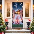 thumbnail image 1 of Yyuenw Christmas Door Cover 35x71 Inch Red and Gold Bell Door Banner with Bow and Ornaments Holiday Front Door Decoration Outdoor Christmas Decorations for Porch Entry Hanging, 1 of 6