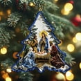 thumbnail image 1 of Clearance Under $5!Yyuenw Christmas Transparent Printing Christmas Decoration Pendant Nativity Scene Decoration Commemorative Flat Pendant Christmas Tree, 1 of 5