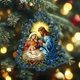 thumbnail image 1 of Clearance Under $5!Yyuenw Christmas Transparent Printing Christmas Decoration Pendant Nativity Scene Decoration Commemorative Flat Pendant Christmas Tree, 1 of 5