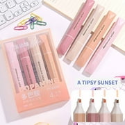 Yyuenw Colorful Highlighters Highlighters Assorted Colors Highlighters Pastel Multi Color Highlighters Style 4 Colors Available Color Marker Pen Set 5ml