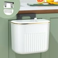 thumbnail image 1 of Yyuenw Compost Bin Kitchen, Hanging Trash Can with Lid 2.5 Gallon Kitchen Compost Bin for Under Sink, Wall-Mounted Small Under Sink Trash Can for Cupboard, Bathroom, Office, 1 of 5