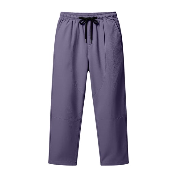 Dvprdro Cotton Plus Size Sweatpants for Men Open Bottom Elastic Waist Casual Athletic Pants Drawstring Breathable Loose Fit Joggers with Pockets