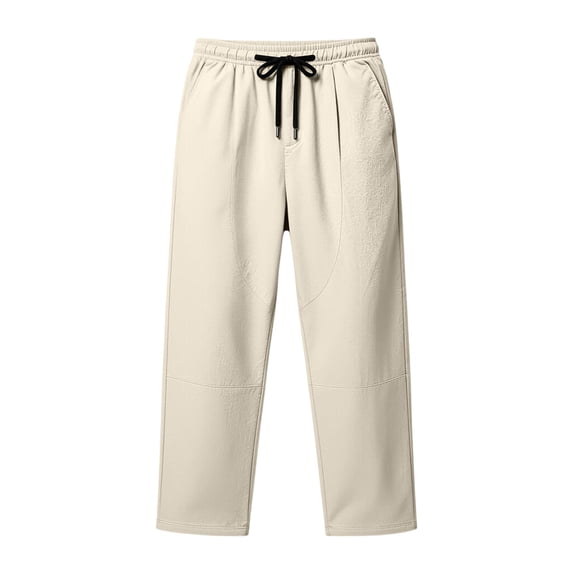 Yyuenw Cotton Plus Size Sweatpants for Men Open Bottom Elastic Waist Casual Athletic Pants Drawstring Breathable Loose Fit Joggers with Pockets