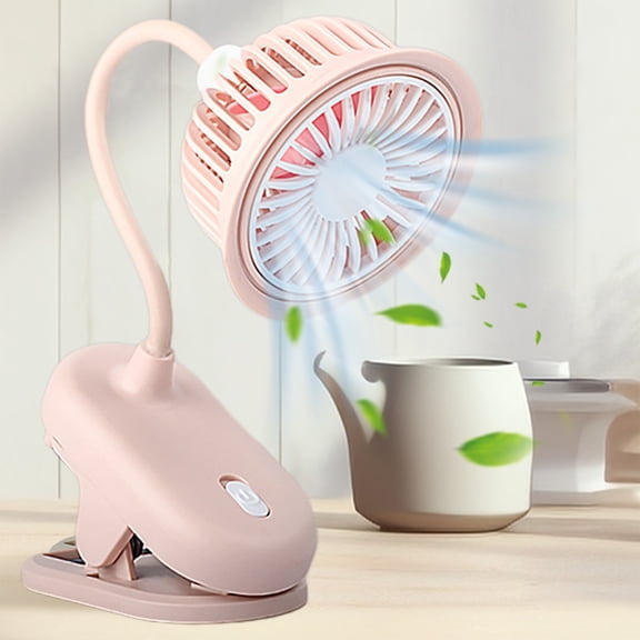 Yyuenw Desktop Small Fan Clip on Small Mini Fan, Portable Usb Battery Operated Rechargeable Quiet Flexible Neck Great for Bed Office Car Dorm Travel