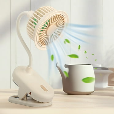 Yyuenw Desktop Small Fan Clip on Small Mini Fan, Portable Usb Battery Operated Rechargeable Quiet Flexible Neck Great for Bed Office Car Dorm Travel