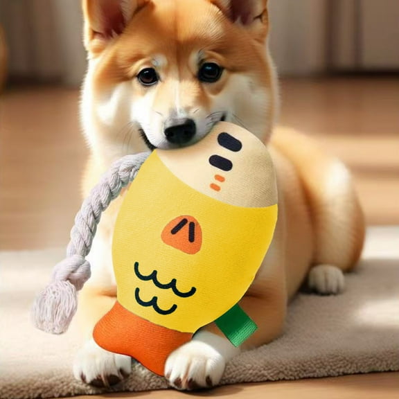 Yyuenw Dog Squeaky Toy Funny Lightweight, Sturdy Soft Puppy Toy, Keep Dog Busy Fish Shape Interactive for Dogs Puppy