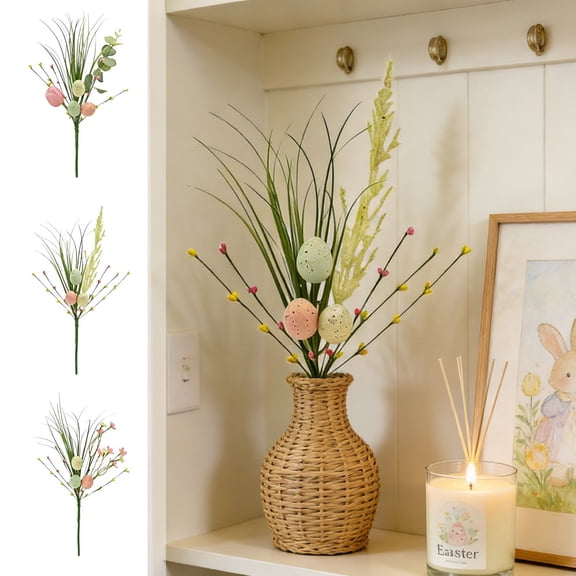 Yyuenw Easter Decorations, Easter Decorations Artificial Flower Distinctive Foam Berry Abd Egg Artificial Flower For DIY Bouquets And Floral Arrangements, Easter Decor