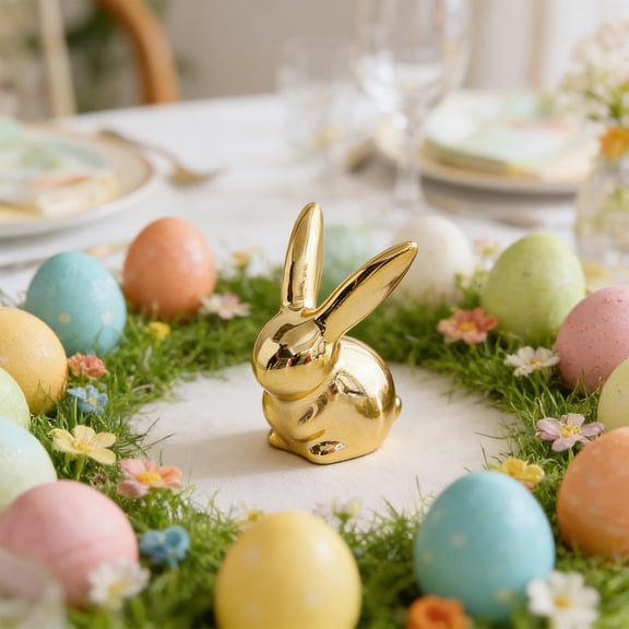 Yyuenw Easter Decorations, Easter Eggs Artificial Flowers Seasonals Decorative Pieces Spring And Summer FrenchStyle Candles, Easter Decor