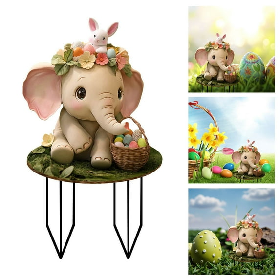 Clearance Under $5!Yyuenw Easter Decorations Outdoor Acrylic Easter Decorative Garden Stakes Happy Easter Yard Sign Spring Decor for Home Front Door Yard Outside Porch Lawn Sidewalk