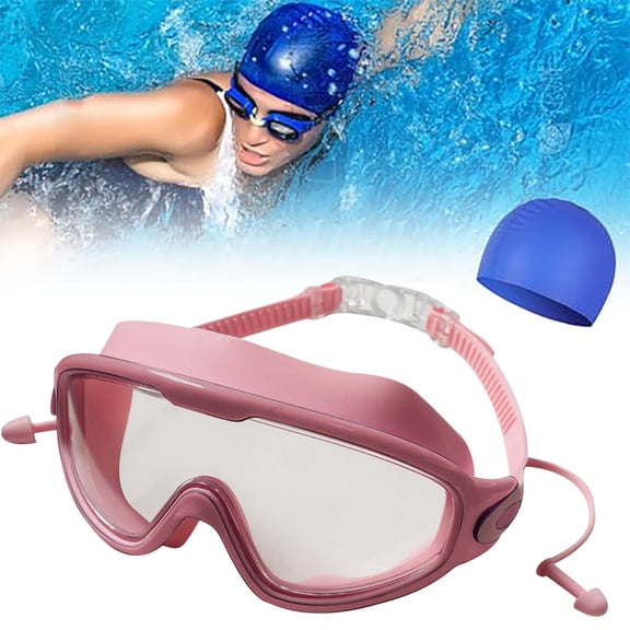 Yyuenw Eye-protecting Swimming Goggles,HD Large Frame Waterproof Swimming Goggles,Soft Silicone Gasket, Anti-fog UV Protection No Leak Clear Vision Pool Goggles