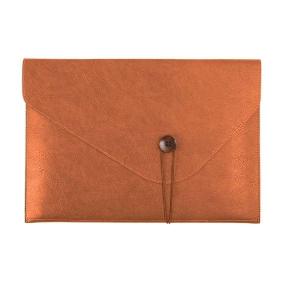Yyuenw File Folders, A4 Leather Folder with Compartments—Laptop Sleeve for Documents Organization