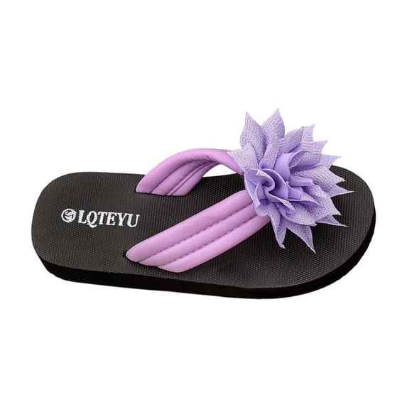 Yyuenw Floral Wedge Platform Flip Flops Ladies Beach Poolside Casual Vacation Thong Shoes