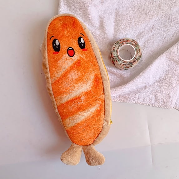 Yyuenw Food-Themed Pencil Case, Realistic Bread-Shaped Pencil Case, Cute Large-Capacity Pencil Case Perfect for Stationery Storage