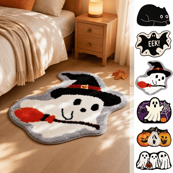 Yyuenw Halloween Ghost Floor Mat Festive Decoration Dirt Resistants And Easys To Clean Bringing A Different Halloween Experience