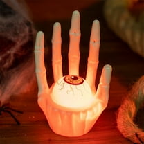 Yyuenw Halloween Skeleton Hands Candle Tea Lights, Desktop Decoration Perfect for Halloween Party and Home Decor Soft Warm Glow Decorated Room for Kids and Adults Ideal for Trick or Treat Season