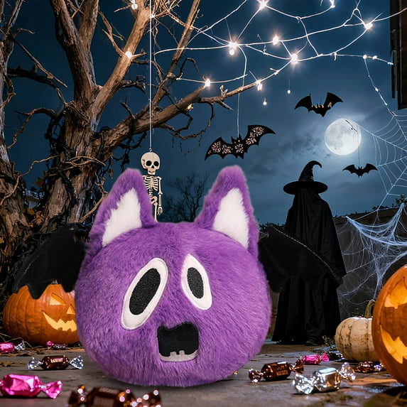 Yyuenw Halloween Stuffed Animal Spider Plush Toy, Kawaii Pumpkin Spider Stuffed Plush Pillow Doll for Home Decorations, Gift for Kids Boys Girls