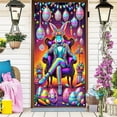 thumbnail image 1 of Yyuenw Happy Easter Door Cover 35 x 71Inches Easter Bunny Door Banner Backdrop Decorations Spring Easte Door Cover Easter Egg Rabbit Hanging Easter Banner for Front Door Photo Booth Background, 1 of 5