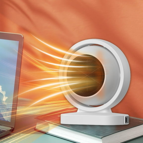 Yyuenw Heater Fan, Circulation Heating Fan, Overheat Protection Small Floor For Home Household Dark Desktop Hot Fan, Small Heater(White)