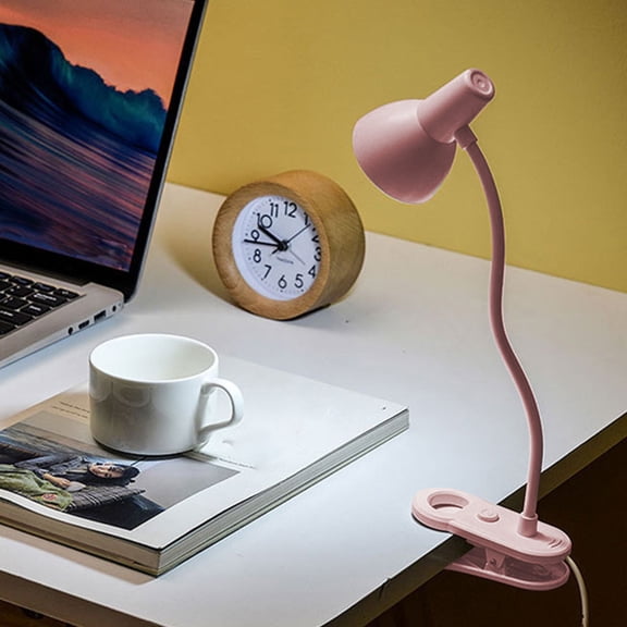Yyuenw LED Desk Lamp Clip on Lamp Battery Powered Clip on Light,Reading Light,Book Lights For Reading At Night For Home Office College Dorm Room,Christmas Gift for home