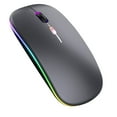 thumbnail image 1 of Yyuenw LED Wireless Mouse, Slim Rechargeable Silent Mouse, 2.4G Portable USB Optical Computer Mice with USB Receiver and Type C Adapter, 1 of 2