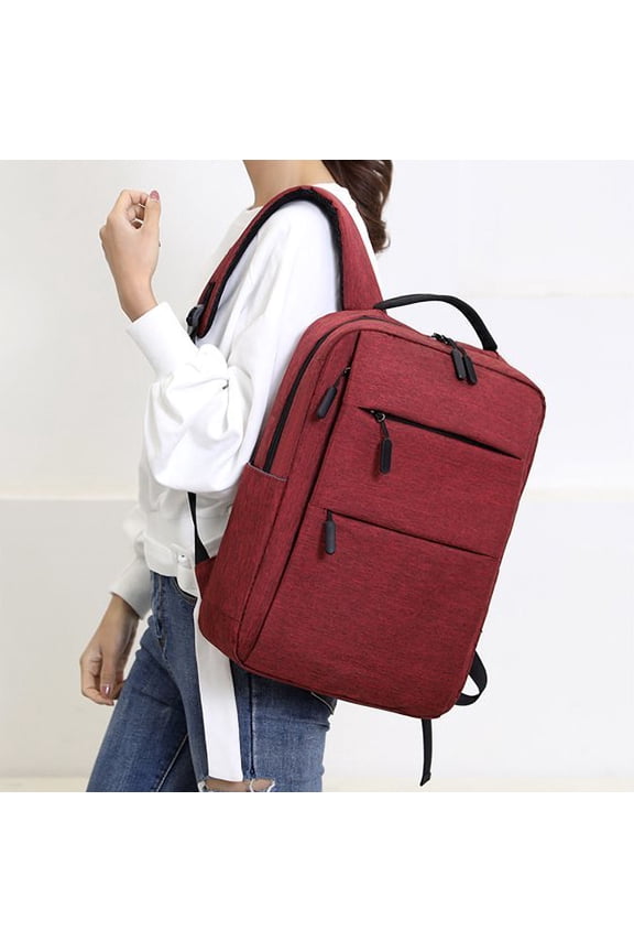 Large Capacity Laptop Bag, Multi-compartment Backpack with Wide Shoulder Straps & Wear-resistant Fabric, Perfect for Work and Travel