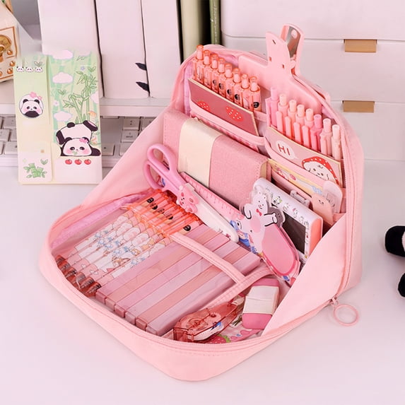 Yyuenw Large Capacity Pencil Case, Multi-Functional Stationery Pouch, Features Multiple Compartments Enables Organized Storage of Stationery
