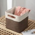 thumbnail image 1 of Yyuenw Large Storage Baskets with Handles, Fabric Storage Cubes Baskets, Decorative Linen Closet Baskets with Handles for Organizing, Shelf, Toys, Clothes, Home, Office, Nursery, 1 of 5