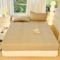 thumbnail image 1 of Yyuenw Light-Colored Plaid Bed Cover, 60x78-Inch Mattress Protector, Breathable and Skin-Friendly, Perfect for Rustic Home Decor, 1 of 7