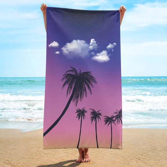 Clearance Under $5!Yyuenw Lightweight Thin Beach Towel Oversized 71"x30" Big Extra Large Microfiber Sand Free Towels for Adult Quick Dry Travel Camping Beach Accessories Vacation Essential Gift