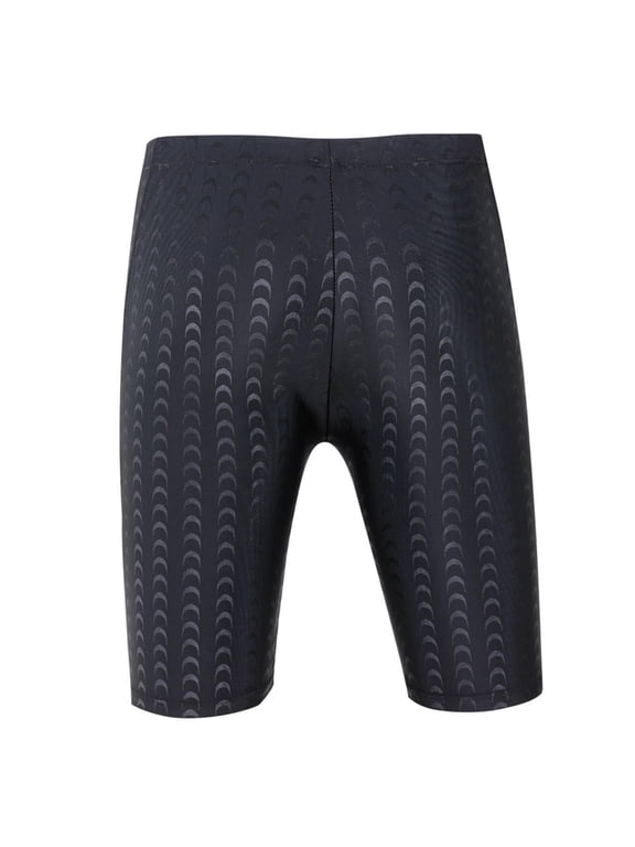 Men's Shark Skin Swim Jammers, Elastic Anti-Chafe Training Swim Shorts, Quick Dry Athletic Swimwear for Men