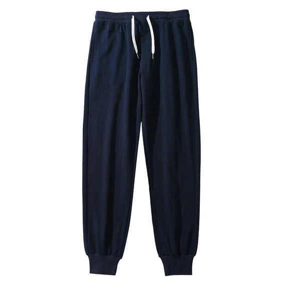 Dvprdro Mens Cotton Sweatpants Elastic Waist Drawstring Casual Athletic Lounge Pants Elastic Bottom Workout Trousers with Pockets