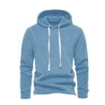 thumbnail image 1 of Chiccall Mens Fleece Hoodie Long Sleeve Drawstring Soft Hooded Sweatshirts Warm Casual Athletic Workout Pullover with Pocket, 1 of 7