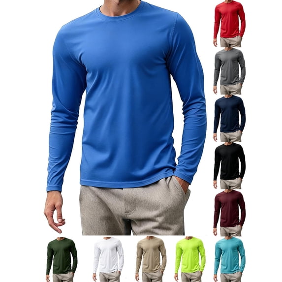 Yyuenw Mens Gym Mesh Shirts Lightweight Breathable Wicking Long Sleeve Tees Casual Athletic Workout T Shirts
