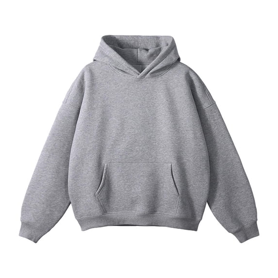 Dvprdro Mens Plus Size Fleece Hoodie with Pocket Long Sleeve Solid Hooded Sweatshirts Casual Loose Fit Athletic Pullover Sweatshirts for Men