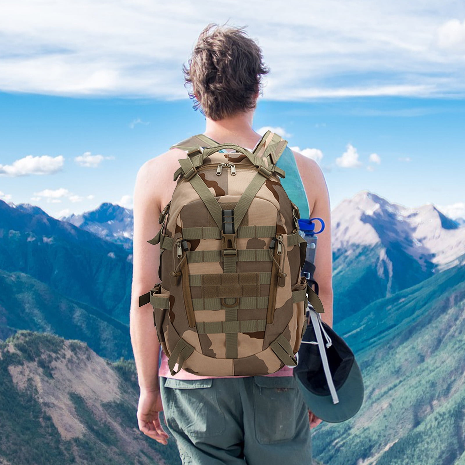 45L 900D Oxford Tactical Backpack - MOLLE Military Assault Pack For Hiking, Travel, Bug Out, 3-Day Gear