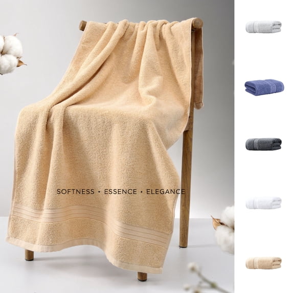 Yyuenw Oversized Bath Towels For Adults Big Towels Oversized Extra Large Bath Luxury Bath Towels-All Cotton-Ultra Soft-Thick-Absorbent-Quick Dry - Home-Pool- Yoga- Hotel-Shower 24*47 inches
