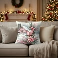 thumbnail image 1 of Yyuenw Pink Christmas Decorations Winter Snowman Pillow Cover for Sofa Bed Couch, Snow Baby Xmas Tree Pattern Throw Pillow Case for Living Room, Cotton Cushion Cover 18 x 18", 1 of 6