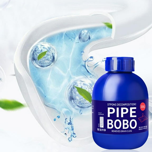 Yyuenw Pipe Bobo Drain Cleaner 300g, Professional Strength Pipe Dredging Formula for Kitchen Sinks, Shower Drains, Tubs, Dissolves Blockages