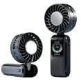 thumbnail image 1 of Up to 65 off!Yyuenw Portable Handheld Fan, 3600mAh Battery Operated With LED Display, 3 Speeds, Makeup Fans for Women with Base, 180°Foldable 3in1 Handheld/Neck/Desk Fan for Outdoor Indoor,Ultra Quiet, 1 of 5
