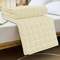 thumbnail image 1 of Yyuenw Quilted Textured Bed Cover, 47x78-inch Mattress Protector, Soft & Comfortable, Skin-Friendly & Washable, Ideal for Home Decor and Mattress Protection, 1 of 5