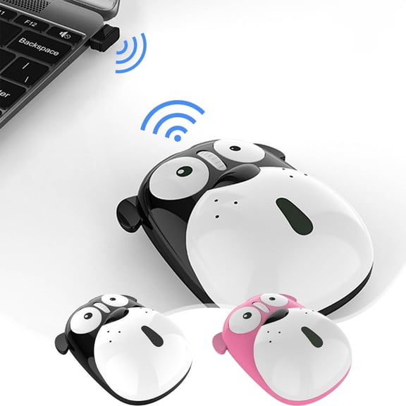 Yyuenw Rechargeable Cute Puppy Shape Wireless Mouse, Silent Buttons, 200 Days Standby, 2.4G Connection for Desktop PC and Laptop