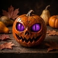 thumbnail image 1 of Yyuenw Resin Pumpkin Halloween Decoration, Hand-Painted Tabletop Figurine Ornament, Fall Harvest Home Decor for Shelf Mantel Desk, Holiday Gift, 1 of 7