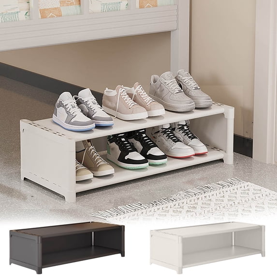 Yyuenw Shoe Rack, Dormitory Shoe Rack Easy Storage Bed Storage Artifact Multi-layer Household Table Bottom Small Narrow
