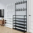 thumbnail image 1 of Yyuenw Shoe Rack, Entryway Shoe Rack With Coat Rack 5-Layer Shoe Rack Organizer For Bedroom Dormitory, 1 of 6