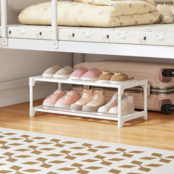 Yyuenw Shoe Rack, Shoe Rack Shoe Rack Storage Organizer With 2 Tiers Metal Shelves For Bedroom Closets Entry Dorm Room