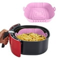 thumbnail image 1 of Yyuenw Silicone Air Fryer Liners Square 8.7 inch Air Fryer Accessories Reusable for 4-5.5 QT, Air Fryer Accessories Replacement for Parchment, Airfryer Liners Silicone, 1 of 5