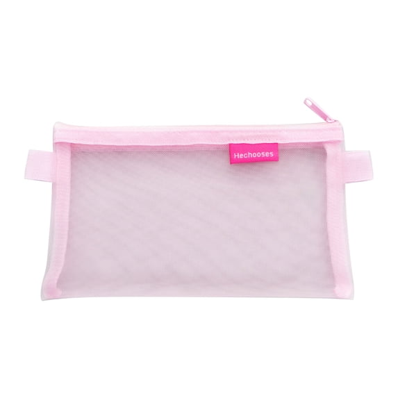 Yyuenw Simple Transparent Mesh Pen Case Nylon Mesh Pencil Pouch,Pencil Case Exquisite and Transparent Mesh Pencil Case Storage Bag,Multiple Colors Optional