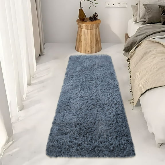 Yyuenw Soft Runner Rug for Bedroom Living Room, 19.7×63 inches Area Rug for Hallway Living Room, Plush Soft Fuzzy Bedside Carpet for Kids Girls Boys Room Nursery Decor